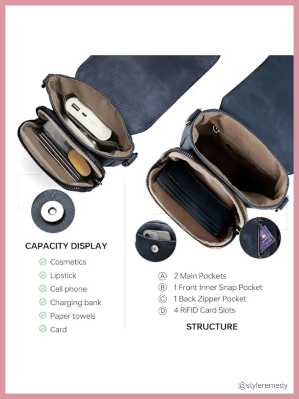 Soft Vegan Leather Crossbody Phone Purse with Compartments